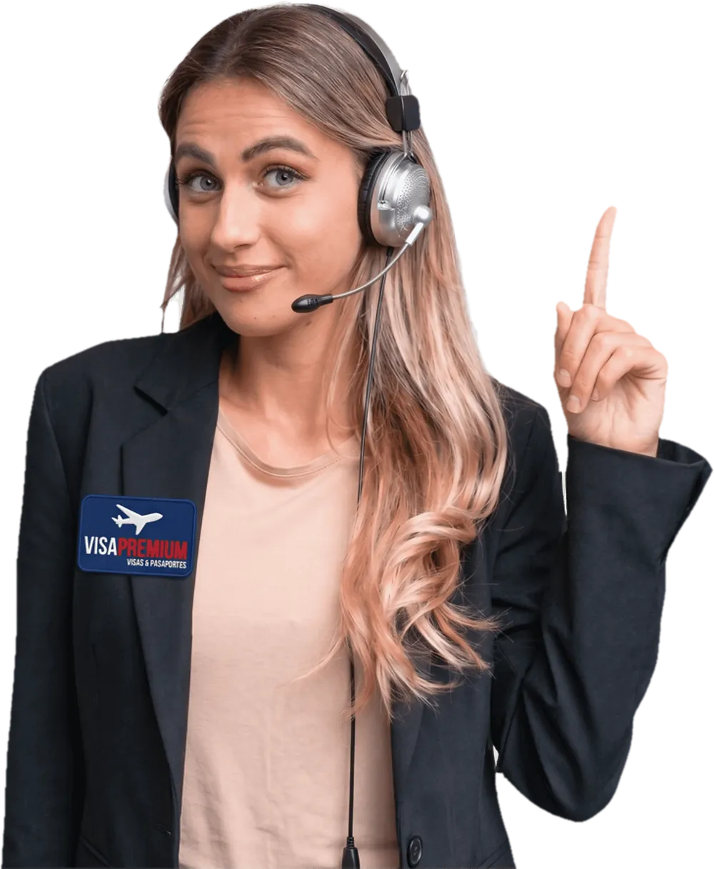 Asesora de Visa Premium lista para resolver tus dudas